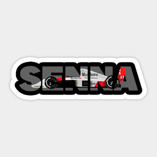 Ayrton Senna's McLaren Honda MP4/5 Illustration Sticker